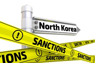 Sanctions against North Korea. Concept